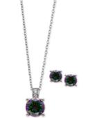 Giani Bernini Mystic Cubic Zirconia Pendant Necklace And Matching Stud Earrings Set In Sterling Silver, Only At Macy's