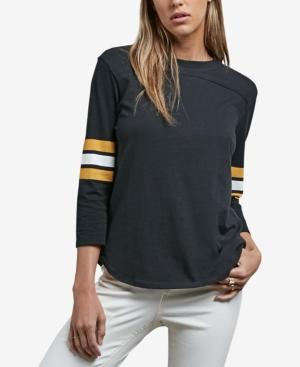 Volcom Juniors' Outta Here Cotton Graphic Top