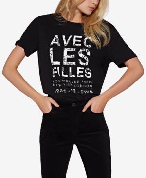 Avec Les Filles Cotton Avec Band Graphic T-shirt