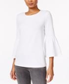 Kensie Bell-sleeve V-back Top