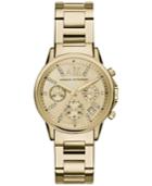 Ax Armani Exchange Women's Chronograph Gold-tone Stainless Steel Bracelet Watch 36mm Ax4327