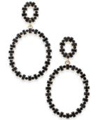 Thalia Sodi Gold-tone Stone Oval Double Drop Earrings, Created For Macy's