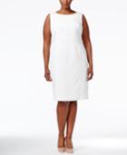 Kasper Plus Size Printed Jacquard Sheath Dress