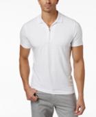 Alfani Men's Textured Zipper Performance Polo, Only At Macy's