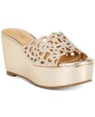 Thalia Sodi Jacklyn Slip-on Platform Wedge Sandals, Created For Macy's Women's Shoes