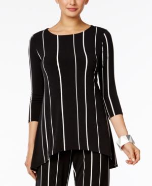 Alfani Striped High-low Top, Created For Macy's
