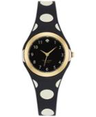 Kate Spade New York Women's Rumsey Black And White Polka Dot Plastic Bracelet Watch 30mm 1yru0610