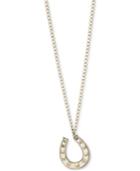 Betsey Johnson Gold-tone Horseshoe Long Pendant Necklace