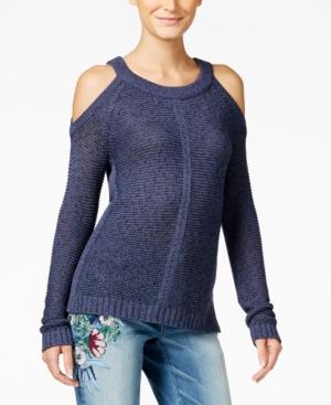 Inc International Concepts Cold-shoulder Knit Sweater, Only At Macy's