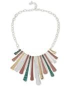 Robert Lee Morris Soho Two-tone And Colored Patina Sculptural Stick Statement Necklace