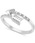 Diamond Arrow Bypass Ring (1/10 Ct. T.w.) In Sterling Silver