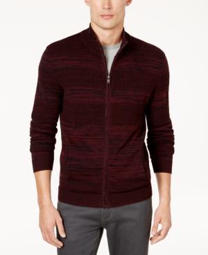 Alfani Men's Textured Full-zip Cardigan, Created For Macy's