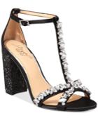 Jewel Badgley Mischka Carver Block-heel Evening Sandals Women's Shoes