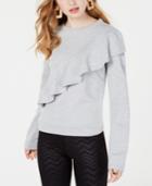 Material Girl Juniors' Ruffled Sweatshirt, Created For Macy's