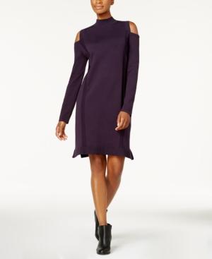 Style & Co Cold-shoulder Sweater Dress, Created For Macy's