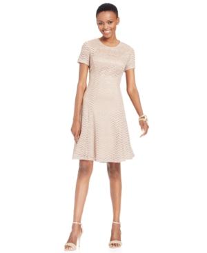 Sl Fashions Chevron-lace A-line Dress