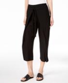 Eileen Fisher Washable Crepe Tie-front Cropped Pants