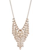 Givenchy Gold-tone Stone Fringe 22 Statement Necklace