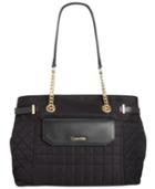 Calvin Klein Nylon Quilted Tote
