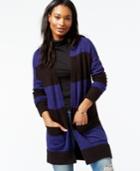 Maison Jules Striped Open-front Cardigan, Only At Macy's
