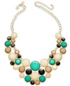 Inc International Concepts Gold-tone Multi-stone Statement Necklace, Created For Macy's