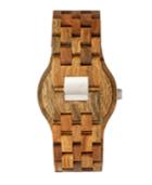 Earth Wood Inyo Wood Bracelet Watch W/date Olive 46mm