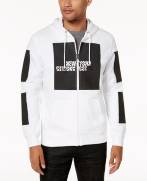 Inc International Concepts Men's Zip-front Graphic Print Hoodie, Created For Macy's