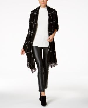 Charter Club Windowpane Supersoft Wrap & Scarf In One, Created For Macy's