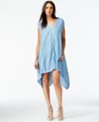 Rachel Rachel Roy Sydney Cap-sleeve Chambray Sheath Dress