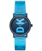 Dkny Women's Soho Ocean Blue Polyurethane Strap Watch 34mm