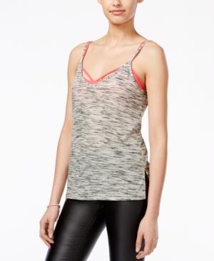 Ultra Flirt Juniors' Printed High-low Tank With Strappy Bralette