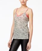 Ultra Flirt Juniors' Printed High-low Tank With Strappy Bralette