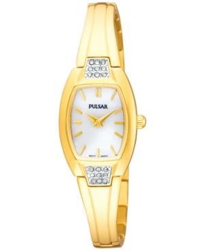 Pulsar Women's Gold-tone Stainless Steel Bangle Bracelet Watch 19mm Pta506