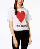 Love Moschino Shimmer Heart Logo T-shirt