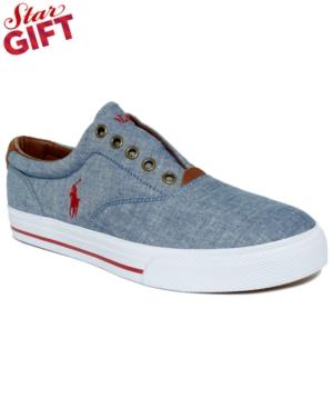 Polo Ralph Lauren Vito Laceless Chambray Sneakers