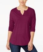 Rebellious One Juniors' Split-neck Top