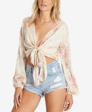 Billabong Juniors' Printed Tie-front Top