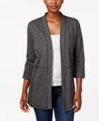 Karen Scott Open-front Cardigan, Created For Macy's