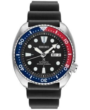 Seiko Men's Prospex Automatic Diver Black Silicone Strap Watch 45mm Srp779