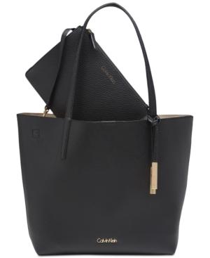 Calvin Klein Pebble Tote With Pouch
