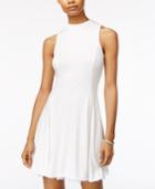 The Edit By Seventeen Juniors' Mock-neck Fit & Flare Dress, Only At Macy's