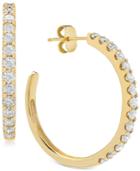Diamond Hoop Earrings (1-1/2 Ct. T.w.) In 14k Gold