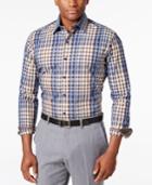 Tasso Elba Men's Big And Tall Classic Fit Plaid Long-sleeve Shirt, Only At Macy's