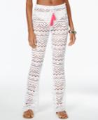 Miken Scalloped Crochet Cover-up Pants Women's Swimsuit