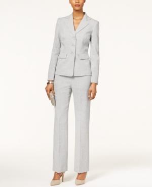 Le Suit Three-button Striped Pantsuit