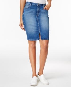 Calvin Klein Jeans Sculpted Denim Pencil Skirt