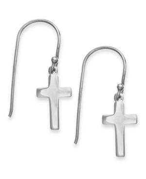 Giani Bernini Sterling Silver Earrings, Cross Drop Earrings