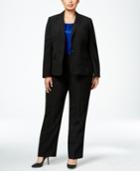 Le Suit Plus Size Three-piece Two-button Texture-weave Pantsuit