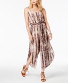 American Rag Juniors' Tie-dye Split-leg Jumpsuit, Created For Macy's