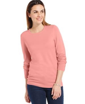 Jm Collection Solid Button-sleeve Sweater